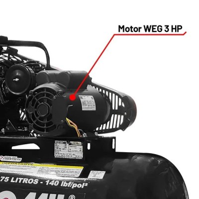 Compressor de Ar 3.0HP 15/175 140LBS BI-V