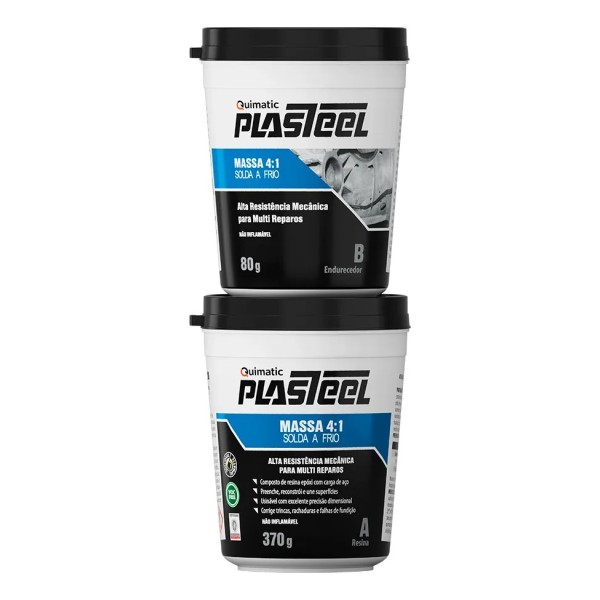 Plasteel Massa 4:1 Solda a Frio 450 g Quimatic  PQ1
