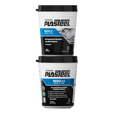 Plasteel Massa 4:1 Solda a Frio 450 g Quimatic Tapmatic PQ1