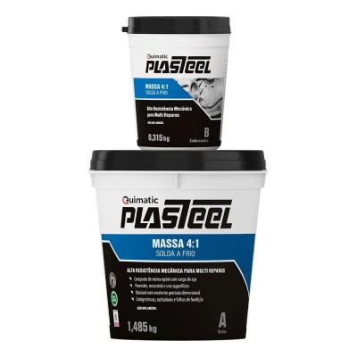 Plasteel Massa 4:1 Solda a Frio 1,8 kg Quimatic Tapmatic PQ2