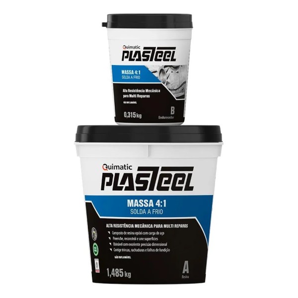 Plasteel Massa 4:1 Solda a Frio 1,8 kg Quimatic  PQ2