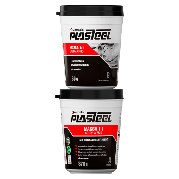 Plasteel Massa 1:1 Solda a Frio 450 g Quimatic  PM1