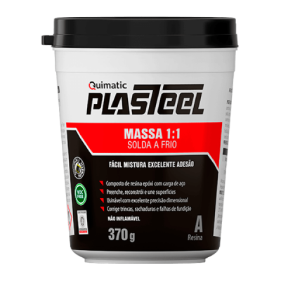 Plasteel Massa 1:1 Solda a Frio 450 g Quimatic Tapmatic PM1