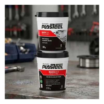 Plasteel Massa 1:1 Solda a Frio 450 g Quimatic Tapmatic PM1