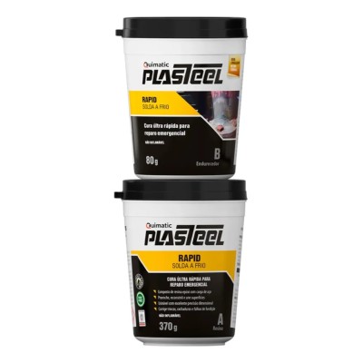 Plasteel Massa 1:1 Solda a Frio 250 g Rápida Quimatic...