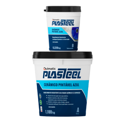 Plasteel Cerâmico Azul 1,100 kg Quimatic Tapmatic PC2