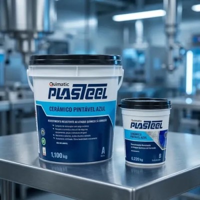 Plasteel Cerâmico Azul 1,100 kg Quimatic Tapmatic PC2