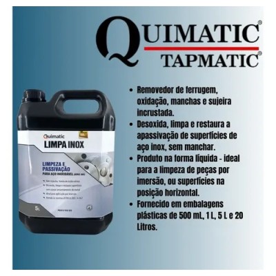 Limpa Inox 5 L Quimatic Tapmatic LI3