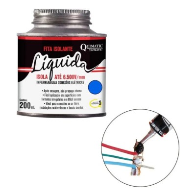 Fita Isolante Líquida Azul 200 mL Quimatic Tapmatic BA1