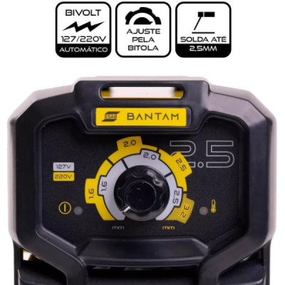 INVERSORA DE SOLDA BANTAM 2.5 DUAL VOLT. 127/220V