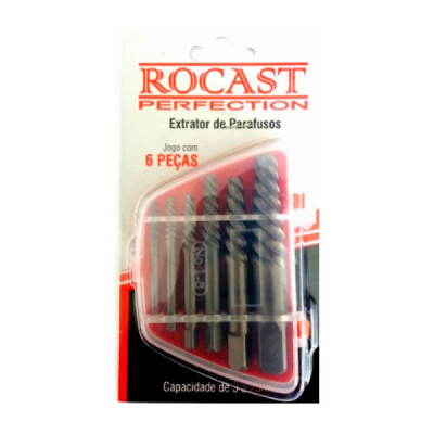 Extrator de parafusos jg c/ 6 peças