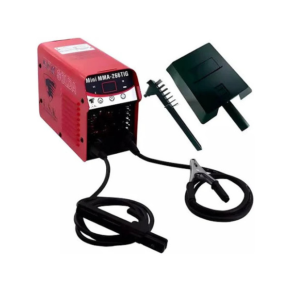 INVERSORA DE SOLDA 266A 220V MINI MMA TIG COM CABO