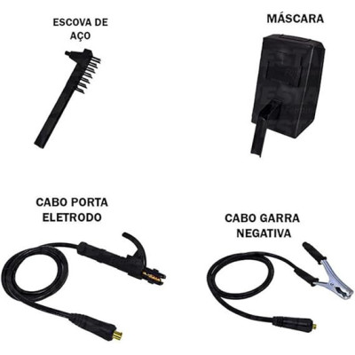 INVERSORA DE SOLDA 266A 220V MINI MMA TIG COM CABO