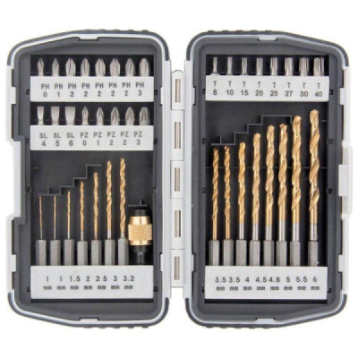 Bits de brocas c/ adap. jg 40 pçs