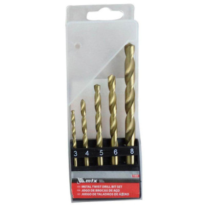 Kit de broca a/r 3.0 a 8.0 com 05 peÇas mtx