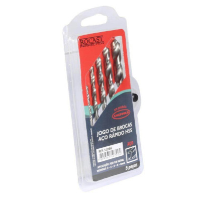 Kit de broca a/r 3.0 a 8.0 com 05 peÇas rocast