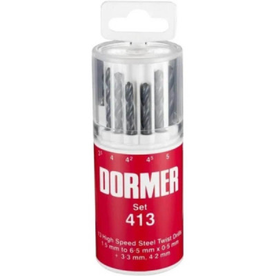 Kit Jogo de Broca Aço Rápido 1.0 a 6.5mm c/ 13 pçs A191 - Dormer