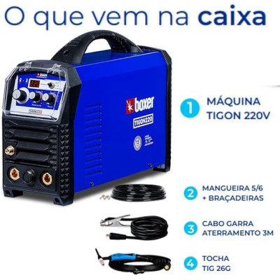 INVERSORA DE SOLDA 220A 220V DC TIG TIGON220
