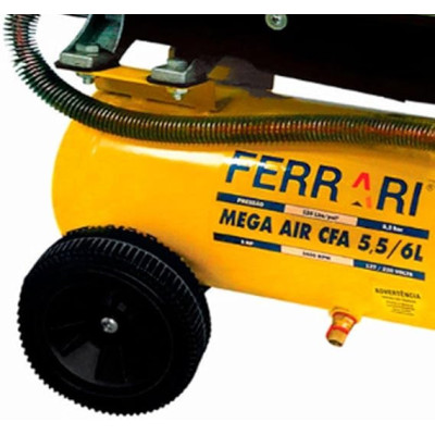 COMPRESSOR DE AR 1.0HP 5.5/6 L 220 MEGA AIR