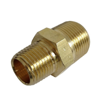 Niple Macho 26SD 3/8 NPT X 1/4 NPT Latão