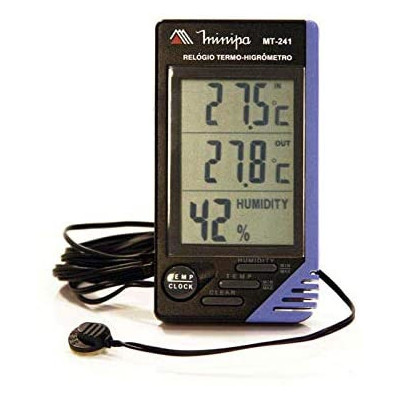 Relogio termohigrometro int/ext mt-241 minipa