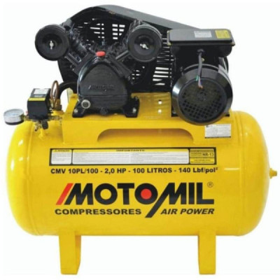 Compressor de ar 100 litros cmv-10pl/100 motomil