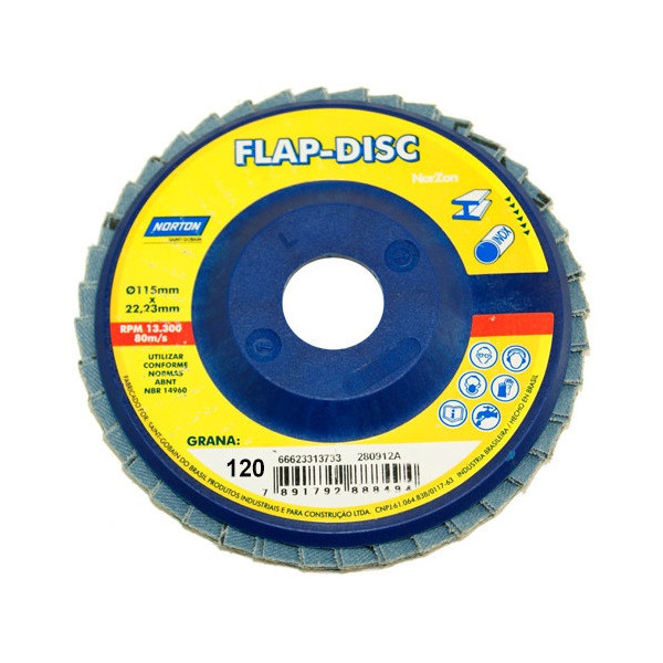 FLAP DISC 4.1/2\\" GR 120 R822 EVOLUTION INOX