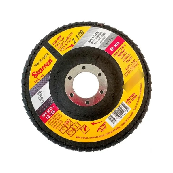 FLAP DISC 4.1/2\" GR 120 COSTA FIBRA FDS115-120FC