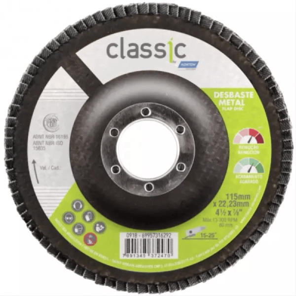 FLAP DISC 4.1/2\\" GR 80 CLASSIC R801