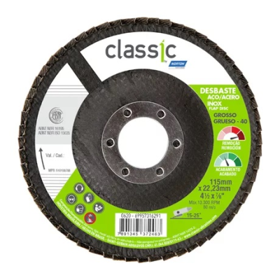 FLAP DISC 4.1/2\" GR 40 CLASSIC R801