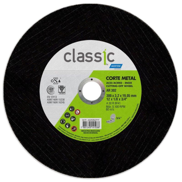 DISCO DE CORTE 12\"x3.2(1/8\")x3/4\" AR302 CLASSIC