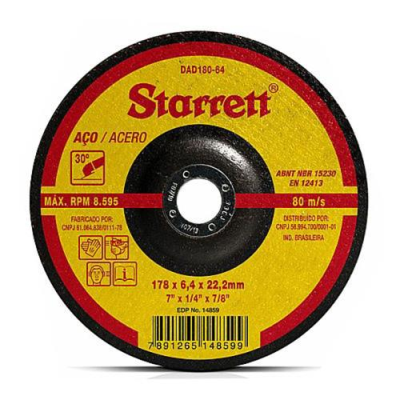 DISCO DE DESBASTE 7\\"x1/4\\"x7/8\\" DAD180-64X