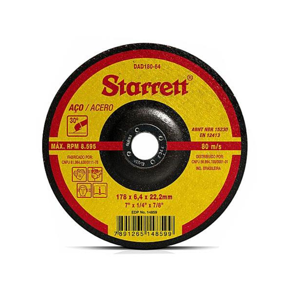 DISCO DE DESBASTE 7\\"x1/4\\"x7/8\\" DAD180-64X