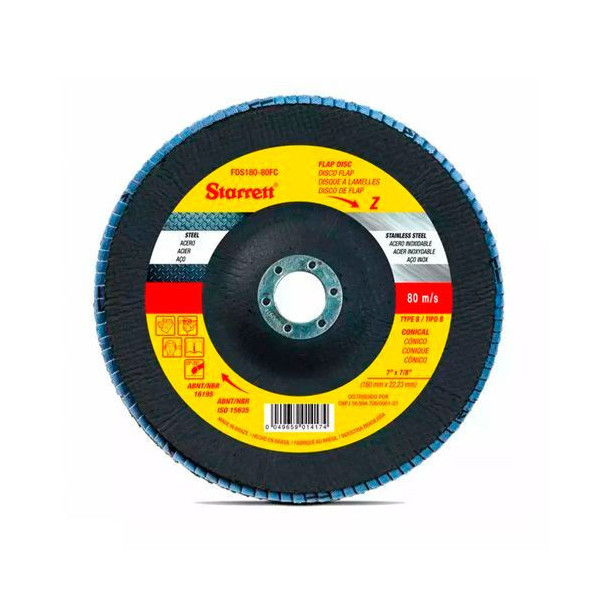 FLAP DISC 4.1/2\" GR 80 COST.FIBRA FDS115-80FC