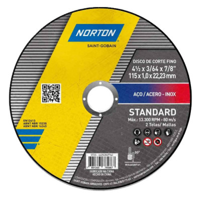 DISCO DE CORTE 4.1/2\"x1.0x7/8\" STANDART INOX