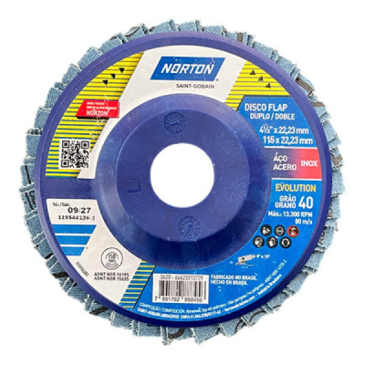 FLAP DISC 4.1/2\" GR 60 R822 EVOLUTION INOX