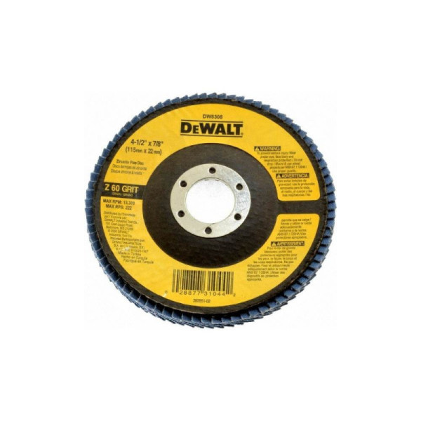 Flap Disc 4.1/2 GR 60 Zirconado Fibra DE WALT
