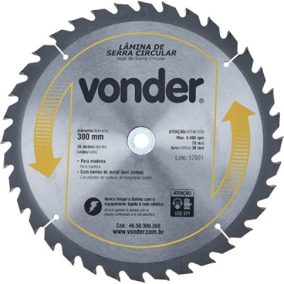 Serra Circular Dentes de Wídea 300 x 36 Dentes x 30 Furos