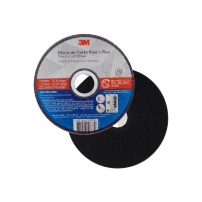 Disco corte metal/inox 3m i-plus 115x1,0x22,2mm kit com 50un