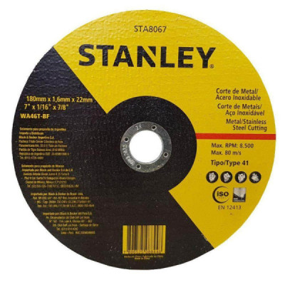 Disco de Corte 7x1.6x7/8 WA46T-BF - Stanley