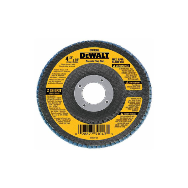 Flap Disc 4.1/2 gr 40 Zirconado Fibra - Dewalt