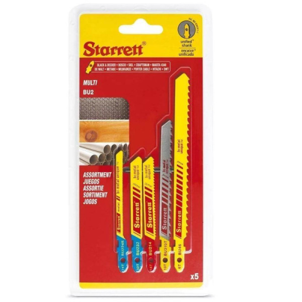 Kit c/ 5 Lâminas Serra Tico-Tico BU2 Multi - Starrett