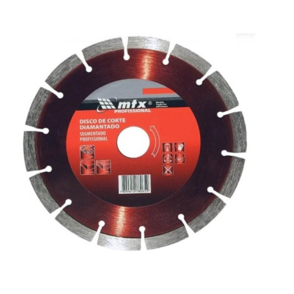 Disco Diamantado Segmentado 180mm - 7pol MTX
