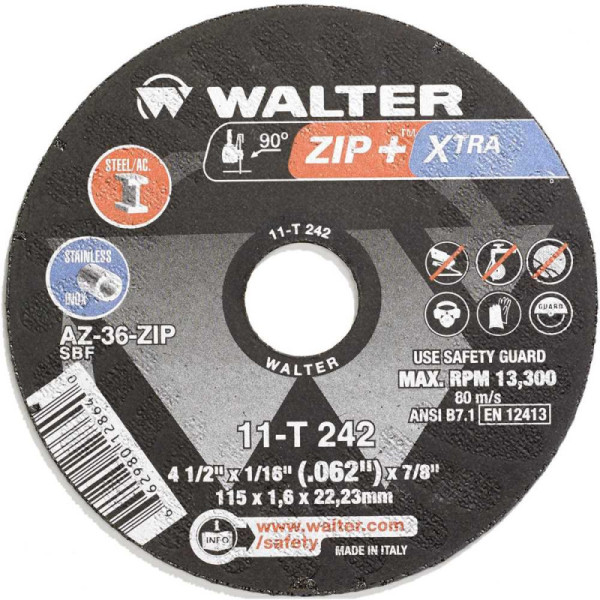 Disco de Corte 4.1/2x1.6x7/8 zip 11T242 - Walter