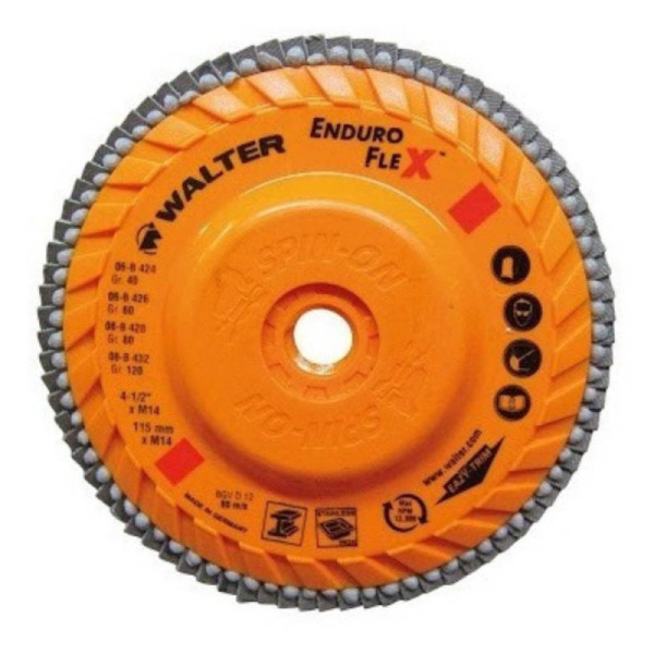 Disco lamelar enduro-flex 4.1/2 m14 gr 40 06b424 walter