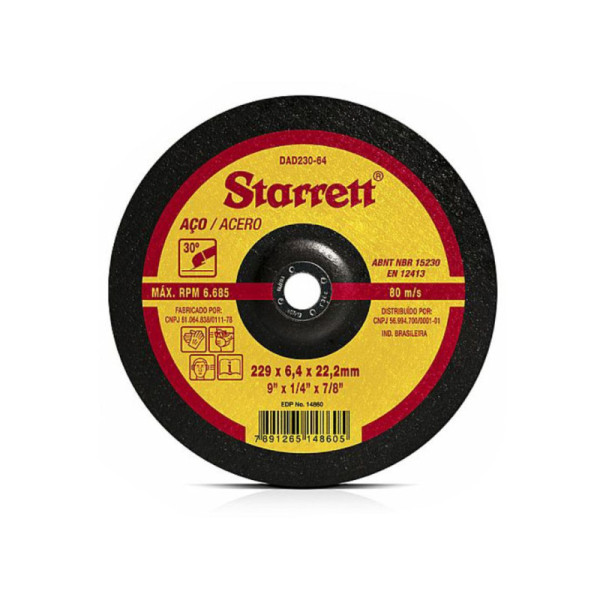 Disco de Desbaste 9"x1/4"x 7/8" DAD230-64