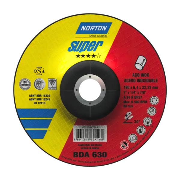 Disco de Desbaste 7"x7/8" BDA630 Inox