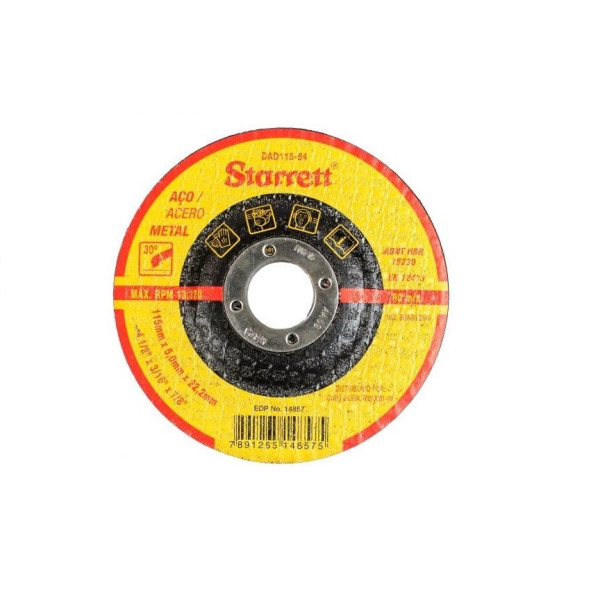 Disco de desbaste 4.1/2"x3/16"x7/8" - dad115-54