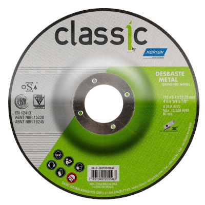 Disco de Desbaste 4.1/2"x1/4x7/8" BDA600 Classic