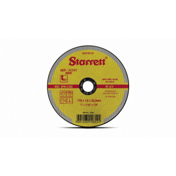Disco de corte 7\"x1.6x7/8\" - DAC180-24
